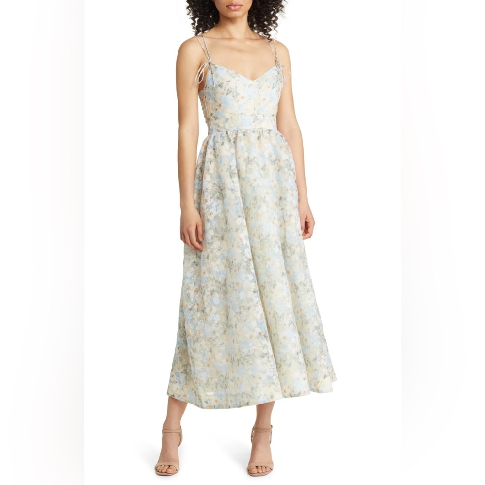En Saison Tosca Midi Dress - Small - Peach Blue